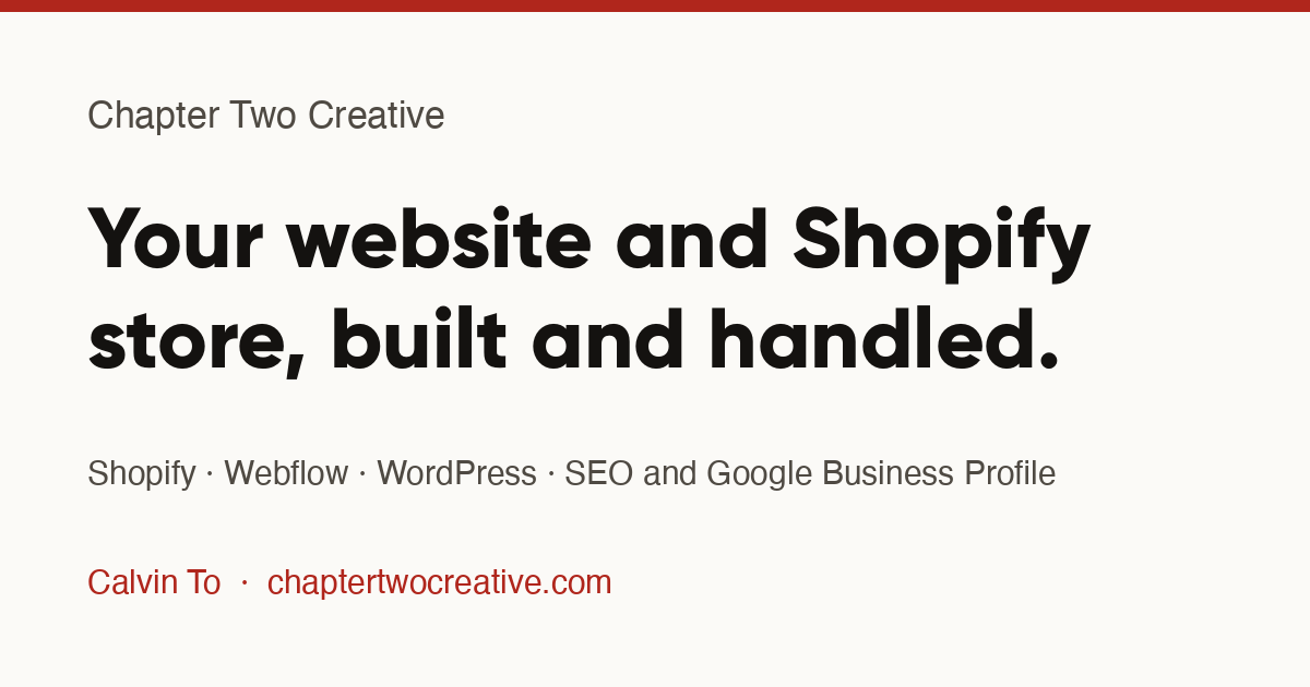 Chapter Two Creative — A private studio for web design, development ...